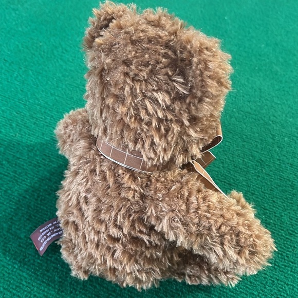 Cream and Brown Stuffed Teddy Bear with Ribbon - Picture 3 of 3